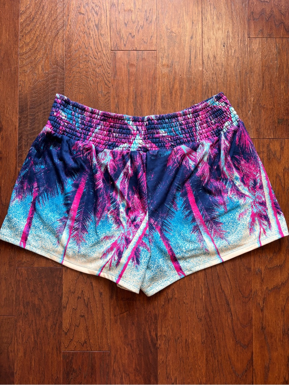 Torrid Tropical Palm Print Shorts Blue Pink | Size 3X | Plus Size - Picture 4 of 10